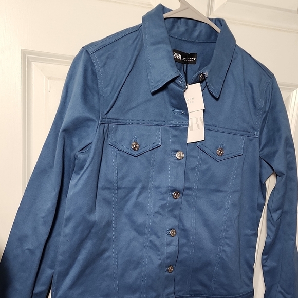 Zara Denim Shirt Dress New Size Large - Picture 4 of 4